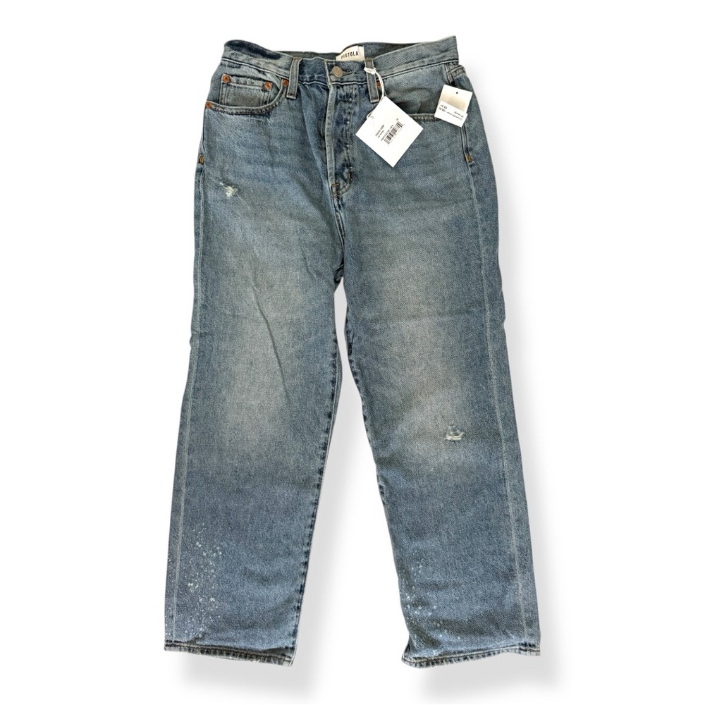 Pistola Cassie crop tiki vintage distressed wash jeans